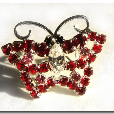 Spange``BUTTERFLY`` mit Strasssteinen