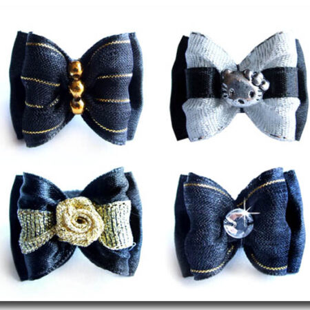 Hundeschleifen Set auf Gummi``GLAMOUR DREAM``