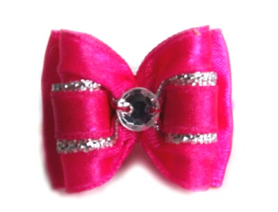 Schleife Exclusive``BIG DARK PINK STRASS``