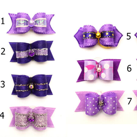 2 Stück PURPLE MINI Schleifen für Malteser