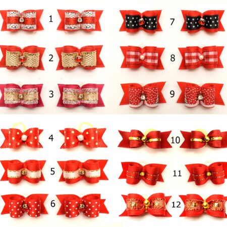 2 Stück RED MINI Schleifen für Malteser