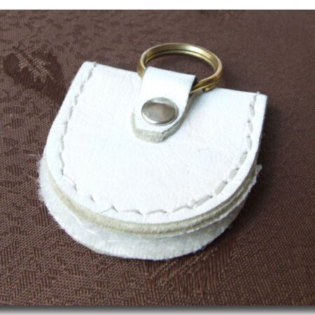 Adresstube , Anhänger aus Leder WHITE