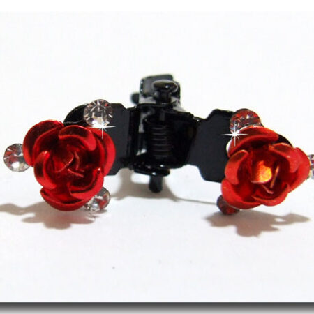 Spange DOG GLAMOUR RED ROSE