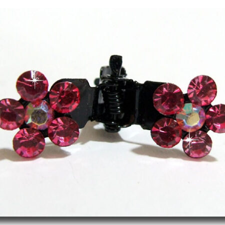 Spange DOG GLAMOUR PINK  FLOWER