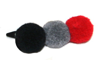 Spange KUGEL GREY-BLACK-RED