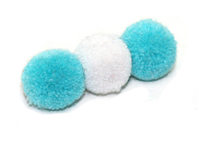 Spange KUGEL WHITE -BLUE