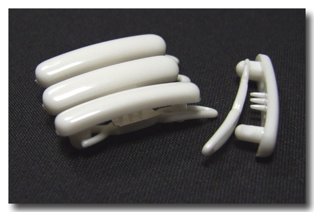 Plastik-Spangen Set * WHITE *