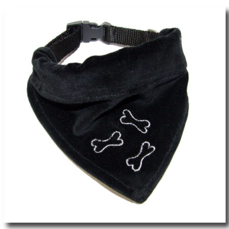 2 in 1 Hundehalstuch/Halsband BLACK BONE
