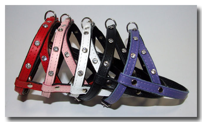 Ledergeschirr mit Strass * BLINK * S