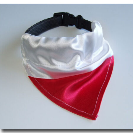Hundehalstuch POLEN FLAGGE auf Halsband