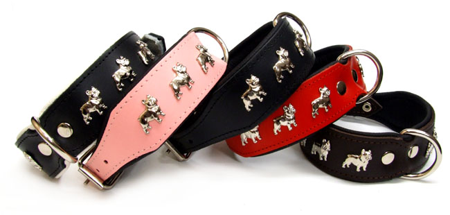 Lederhalsband "French Bully" 45 cm lang