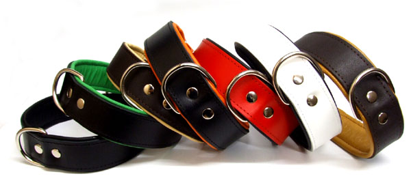 Breites Lederhalsband "Basco"45cm lang 45mm breit