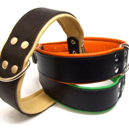 Breites Lederhalsband "Basco" 65cm lang 50mm breit