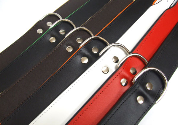 Breites Lederhalsband "Basco" 55cm lang 45mm breit