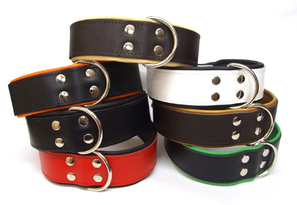 Breites Lederhalsband "Basco" 75cm lang 50mm breit