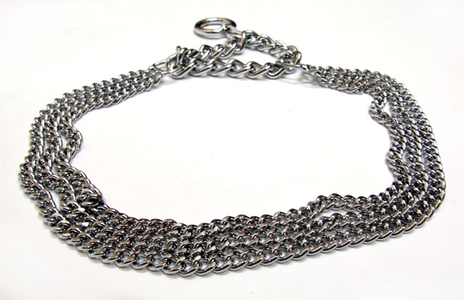 Kettenhalsband dreireihig