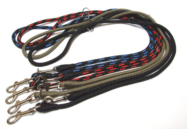 Hundeleine Führleine,  rund 3,0 m lang, 3-fach verstellbar 12 mm
