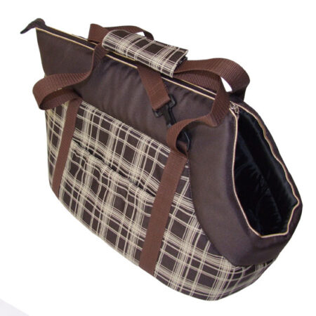 Hundetragetasche,Transport Tasche BROWN KARO