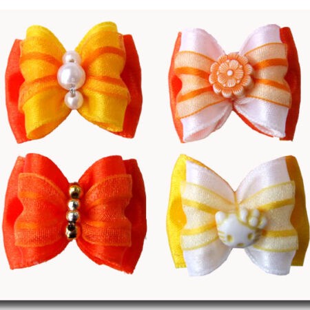 Hundeschleifen Set auf Gummi``YELLOW DREAM``