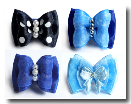 Hundeschleifen Set auf Gummi``BLUE DREAM``