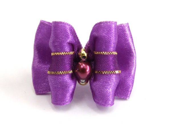 Schleife  * DARK LILA SILBER  *