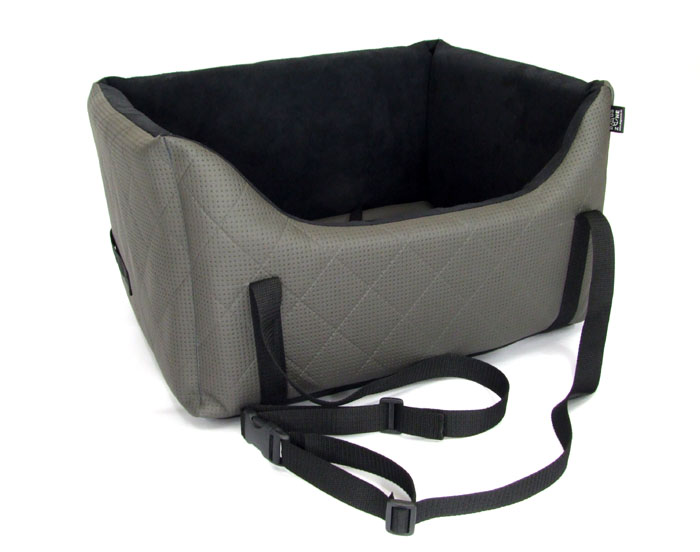 Hundeautositz Autokörbchen DE LUXE GREY Elegance