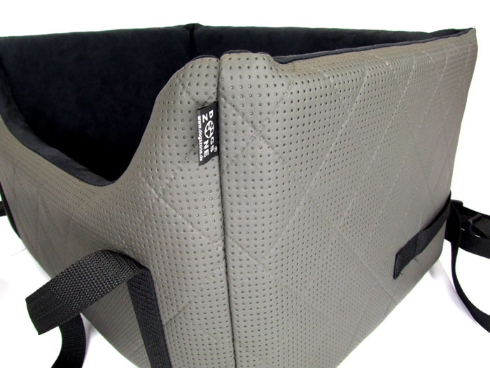 Hundeautositz Autokörbchen DE LUXE GREY Elegance