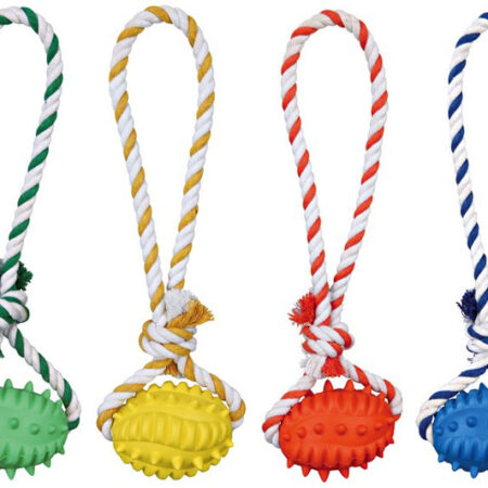 Rugbyball am Tau, Naturgummi