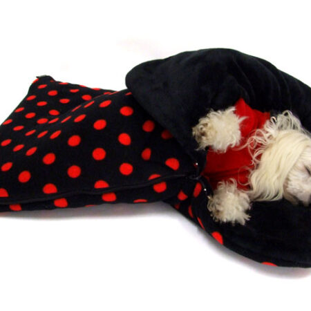 Schlafsack ,Decke ,Spielplatz für Hunde RED DOTS