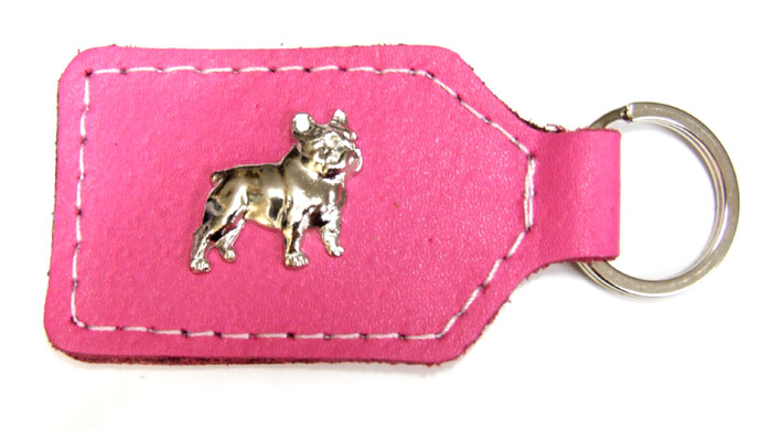 Der Schlüsselanhänger "Französischer Bulldogge-Pink"