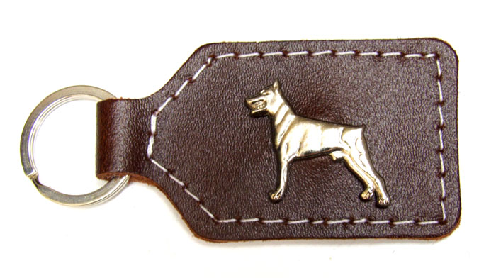Der Schlüsselanhänger " Dobermann-Braun"