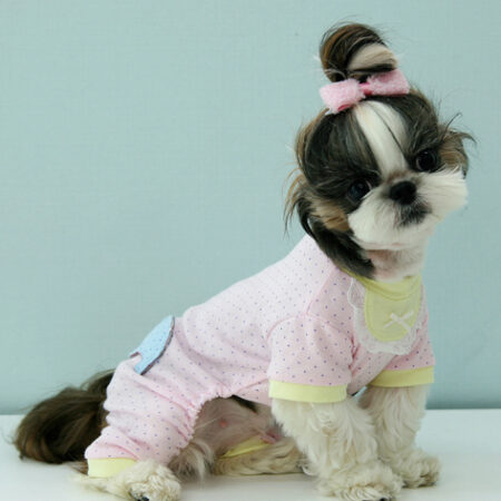 Hunde Pyjama Rosa dots Restposten