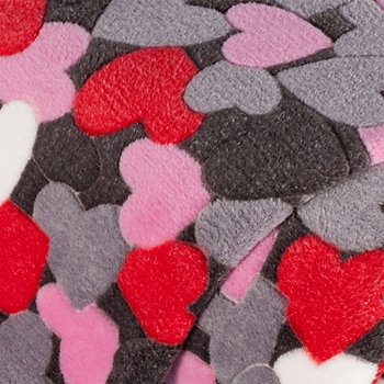 Hundepulli BIG HEART GREY/RED RESTPOSTEN