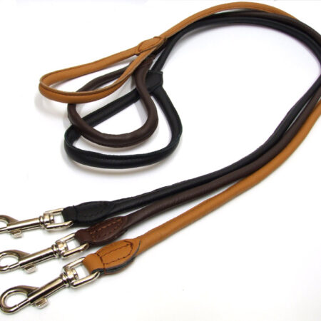 Rundlederleine,Lederleine 1,20 m Lang,Stärke 10mm