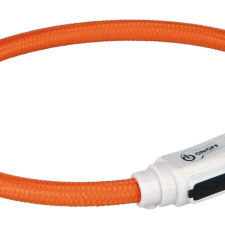 USB Flash Leuchtring mit Akku USB Kabel ORANGE
