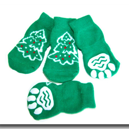 Socken für Hunde CHRISTMAS TREE GREEN