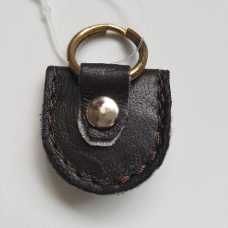 Adresstube , Anhänger aus Leder BRAUN