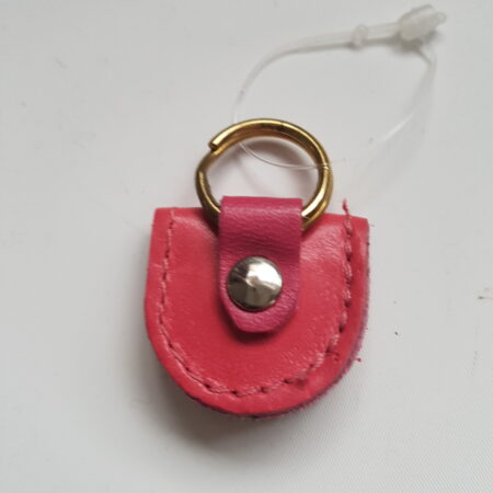 Adresstube , Anhänger aus Leder ROSA