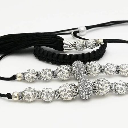 BLACK  Vorführleine,Ausstellungsleine 2,5 mm mit  Quaste.