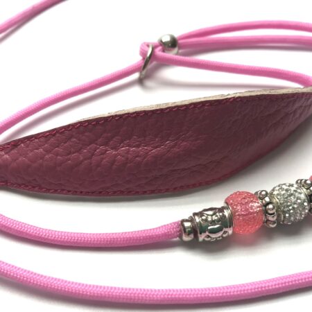 BLINK 4 mm ROSA Vorführleine,Ausstellungsleine,Lederhalsung