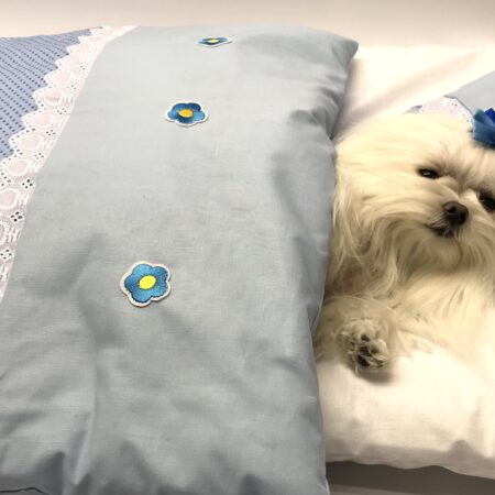 Bettdecke mit Kissen BLUE