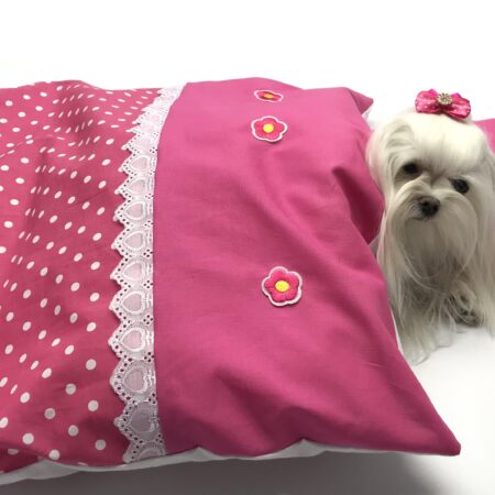 Bettdecke mit Kissen PINK DOTS