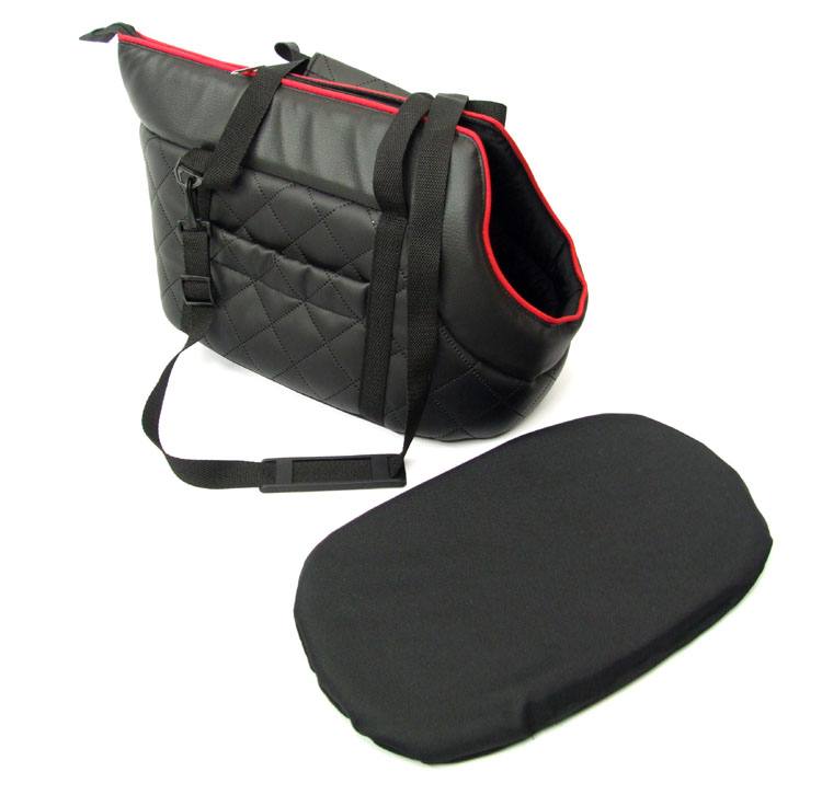 De LUXE Hundetragetasche BLACK-BLACK Gr.1 WELPEN