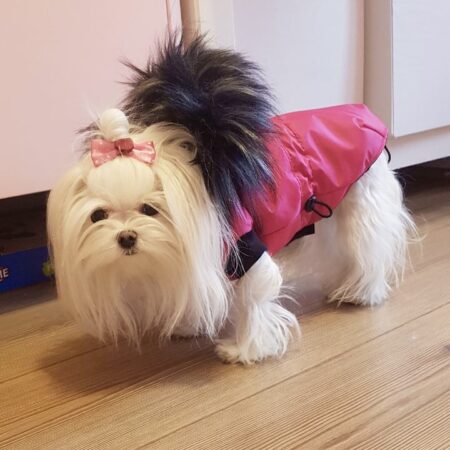 Super Dicke Winterjacke mit Fell PINK