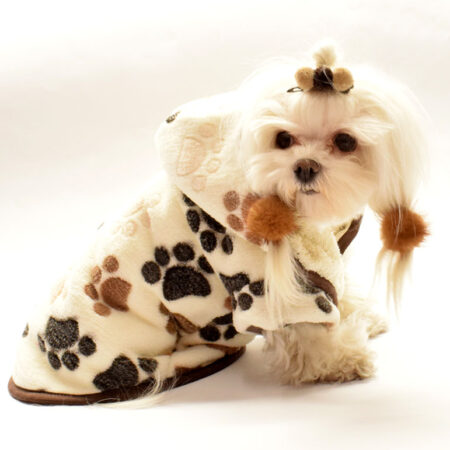 Doppelseitiger Bademantel für Hunde M BROWN  PAW EINZELSTÜCK