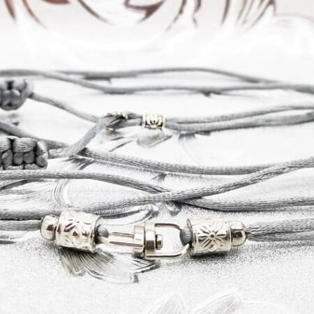 ELEGANT GRAU Vorführleine,Ausstellungsleine 2 mm Halsung