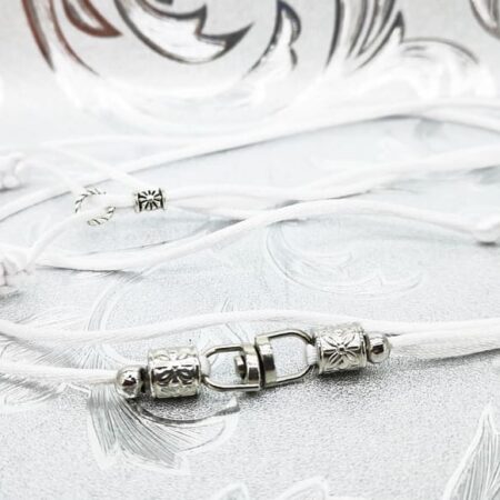 ELEGANT WEISS Vorführleine,Ausstellungsleine 2 mm Halsung