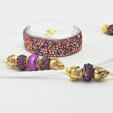 EXCLUSIVE WHITE/GOLD / PURPLE Vorführleine,Ausstellungsleine 3 mm