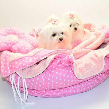 FLOWER Hundebett Limited Edition ROSA STAR