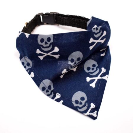 Halstuch/Halsband 2 in 1 DARK BLUE SKULL bis Gr.5
